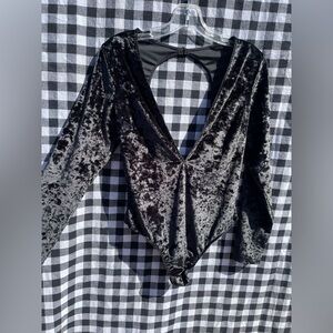 Black velour VS onesie